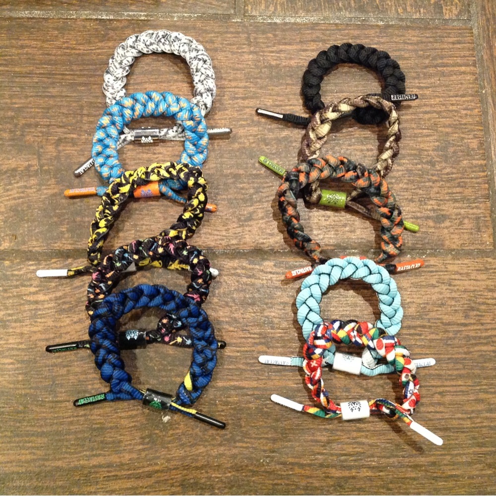 10 Rastaclat Bracelet Bundle Wristabands Shoelace